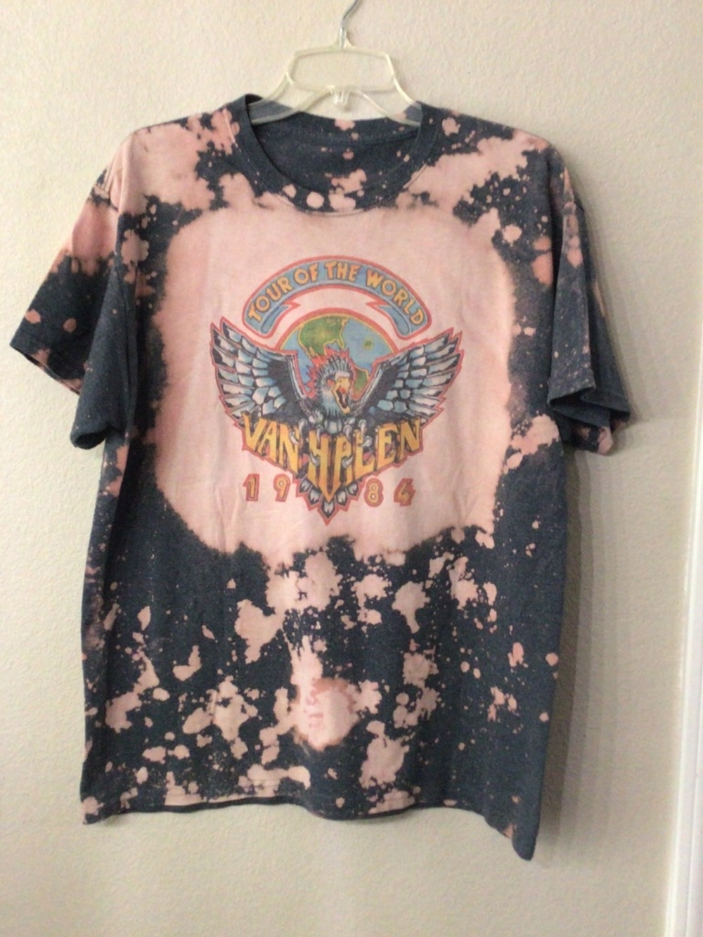 Vintage Van Halen tour of the world, 1984 tye dye T-shirt. Size large.